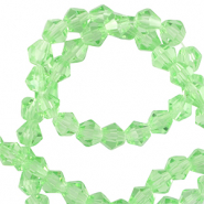 Perline sfaccettate bicone 6mm verde primavera