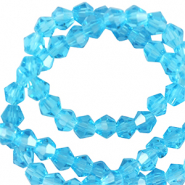 Perline sfaccettate bicone 6mm azzurro turchese
