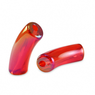 Perline in acrilico tubo rosso-rivestimento AB