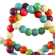 Perline in pietra naturale howlite 10mm multicolore