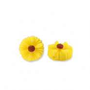 Perline in resina fiore 8mm giallo