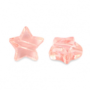 Perline in acrilico stella trasparente rosa salmone