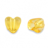 Perline in acrilico cuore trasparente giallo spettro