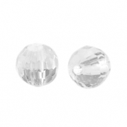 Perline in acrilico 6 mm sfaccettata trasparente