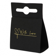 Cartoncini per bigiotteria "with love" nero