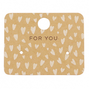 Cartoncini per bigiotteria "for you" marrone