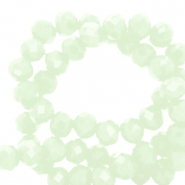 Perline sfaccettate 6x4mm rondella verde menta