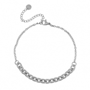 Bracciali in acciaio inossidabile argento