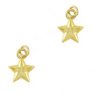 Metallo TQ in ottone ciondolo stella oro