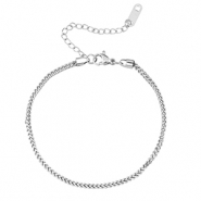 Bracciali in acciaio inossidabile argento