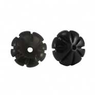 Perline in pietra naturale Agata fiore nero