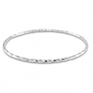 Bracciali in acciaio inossidabile contorto argento