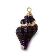 Pendenti di conchiglia prodotti speciali viola-dorado