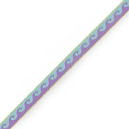Nastro con testo onde blu-viola