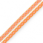 Nastro con testo fiore arancia-rosa chiaro