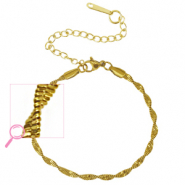 Bracciali in acciaio inossidabile contorto oro