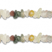Perline in pietra naturale chips quarzo Rutilato o Rutilo multicolore