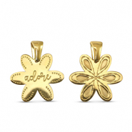 Ciondoli in acciaio inossidabile fiore oro