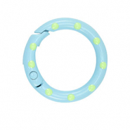 Componenti colorati anello bris&eacute; portachiavi blu chiaro-verde