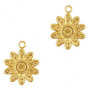 Ciondoli in acciaio inossidabile girasole oro