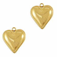 Ciondoli in acciaio inossidabile cuore oro