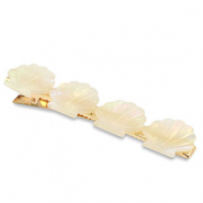 Accessori fermaglio per capelli conchiglia bianco