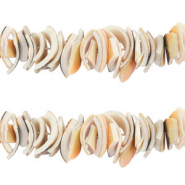 Perline di conchiglia chips marrone-arancione