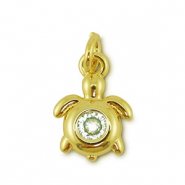 Metallo TQ in ottone ciondolo tartaruga oro