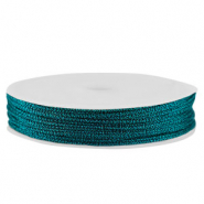 Coda di topo intrecciato 1mm verde acqua metallico