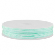 Coda di topo intrecciato 1mm verde menta clairo metallico