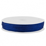 Coda di topo intrecciato 0,8mm blu metallico
