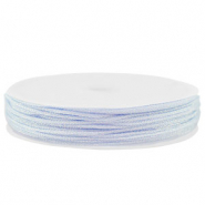 Coda di topo intrecciato 0,8mm blu chiaro-viola metallico