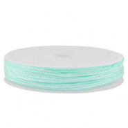Coda di topo intrecciato 0,8mm verde menta clairo metallico