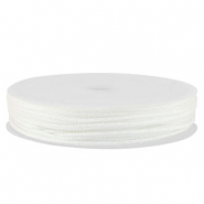 Coda di topo intrecciato 0,8mm bianco metallico