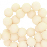 Perline in acrilico 6 mm bianco vaniglia