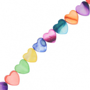 Perline di conchiglia cuore multicolore