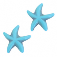 Perline di ceramica turchese a forma di stella marina turchese blu