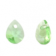 Pendenti di vetro Crystal Glass goccia verde chiaro