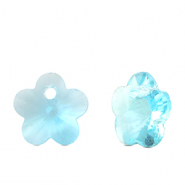 Pendenti di vetro Crystal Glass fiore aqua