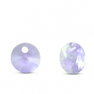 Pendenti di vetro Crystal Glass tonda viola chiaro