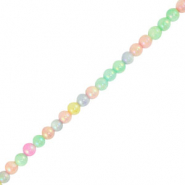 Perline di conchiglia tonda multicolore pastello