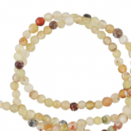 Perline in pietra naturale Agata 3mm sfaccettate effetto marrone sabbia naturale