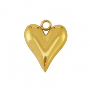 Ciondoli in acciaio inossidabile cuore oro