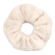 Elastici per capelli soffici beige crema