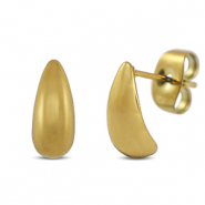 Orecchini in acciaio inossidabile goccia oro