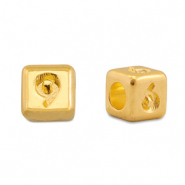 Perline alfabeto di metallo DQ 6/9 oro (privo di nichel)