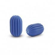 Perline in acrilico ovale blu scuro