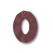 Ciondoli in acrilico ovale rosso scuro-marrone