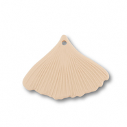 Ciondoli in acrilico foglia beige scuro
