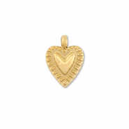 Ciondoli in acciaio inossidabile cuore oro